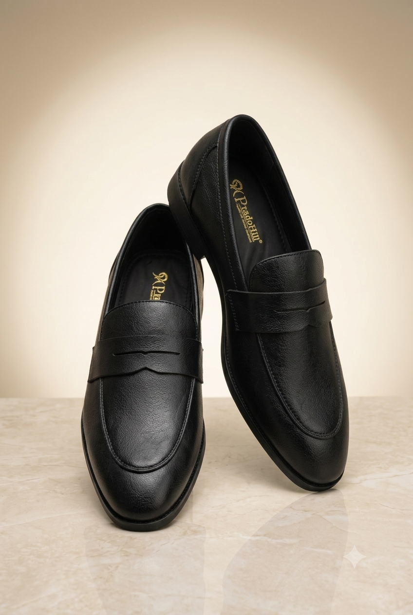 Black Vegan Leather casual AT2646