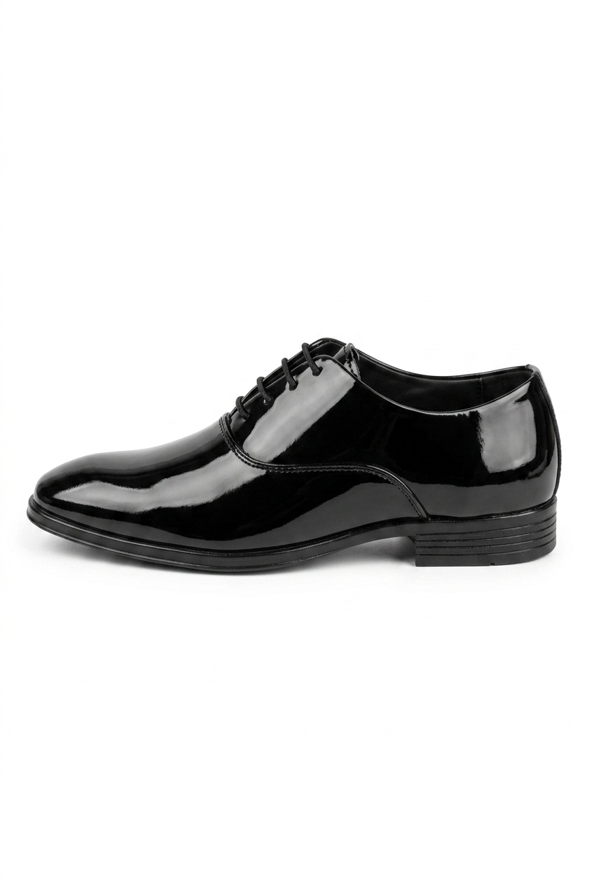Men Patent Black Formals Shoes