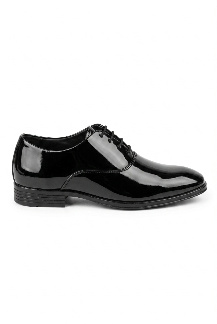 Men Patent Black Formals Shoes